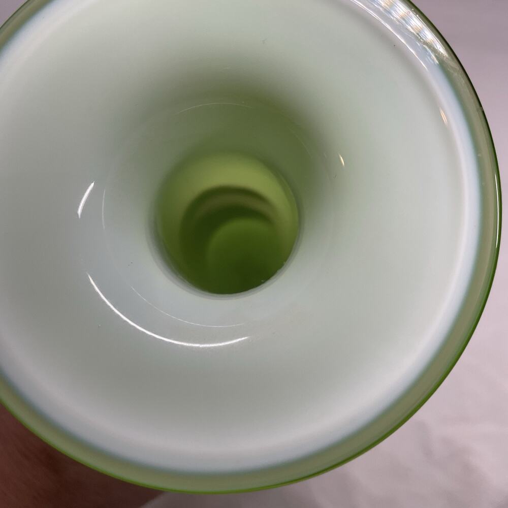 LSA International Blown Art Glass Vase Lime Green White Cased 12.5 Inches Poland - Picture 8 of 8